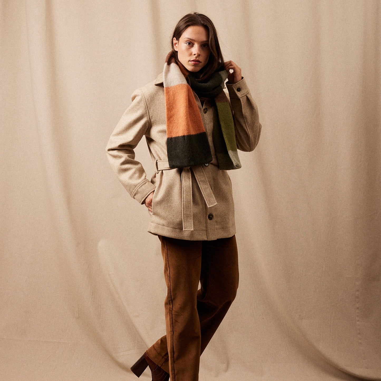La Veste Saharienne Laine Shetland