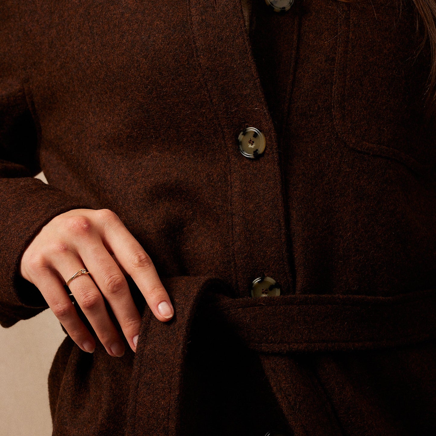 La Veste Saharienne Laine Shetland