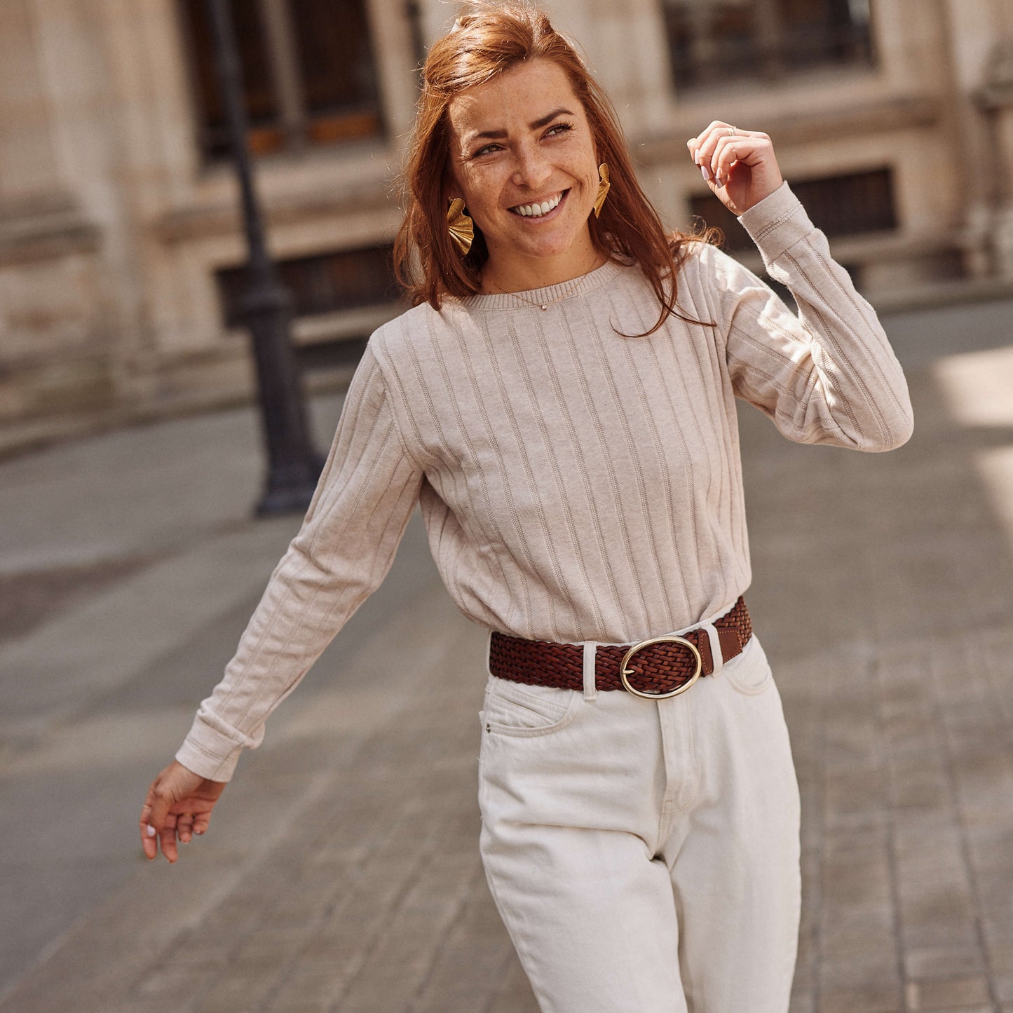 La Ceinture Tressée Cuir Felice