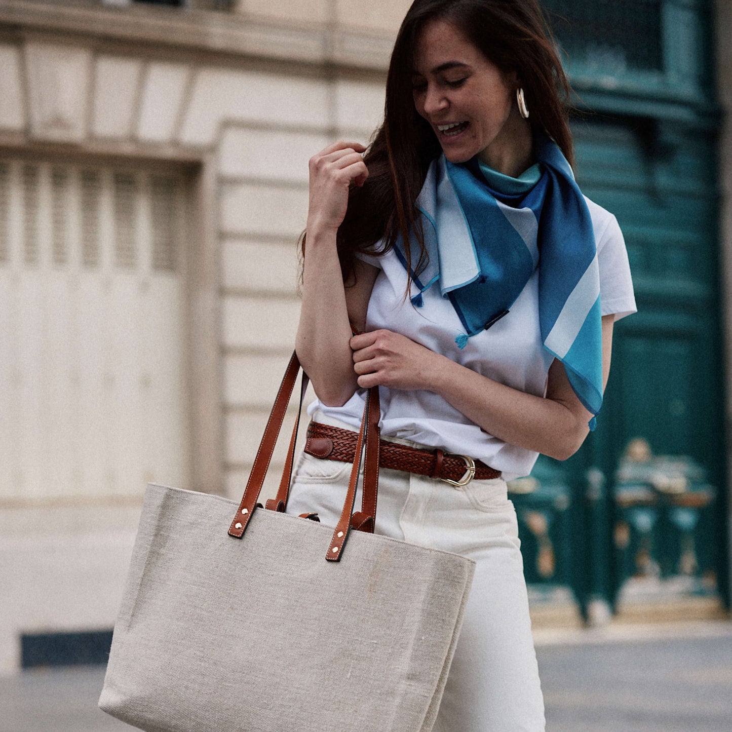 Le Sac Cabas Cuir & Lin
