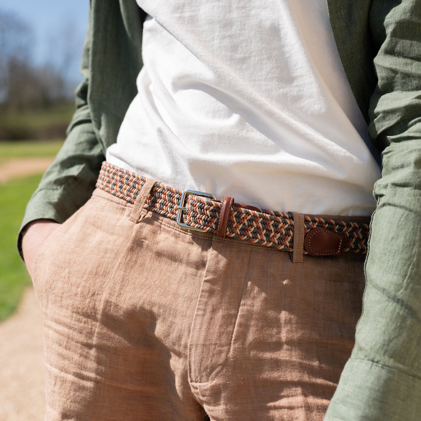 La Ceinture Tressée Lin Alzo