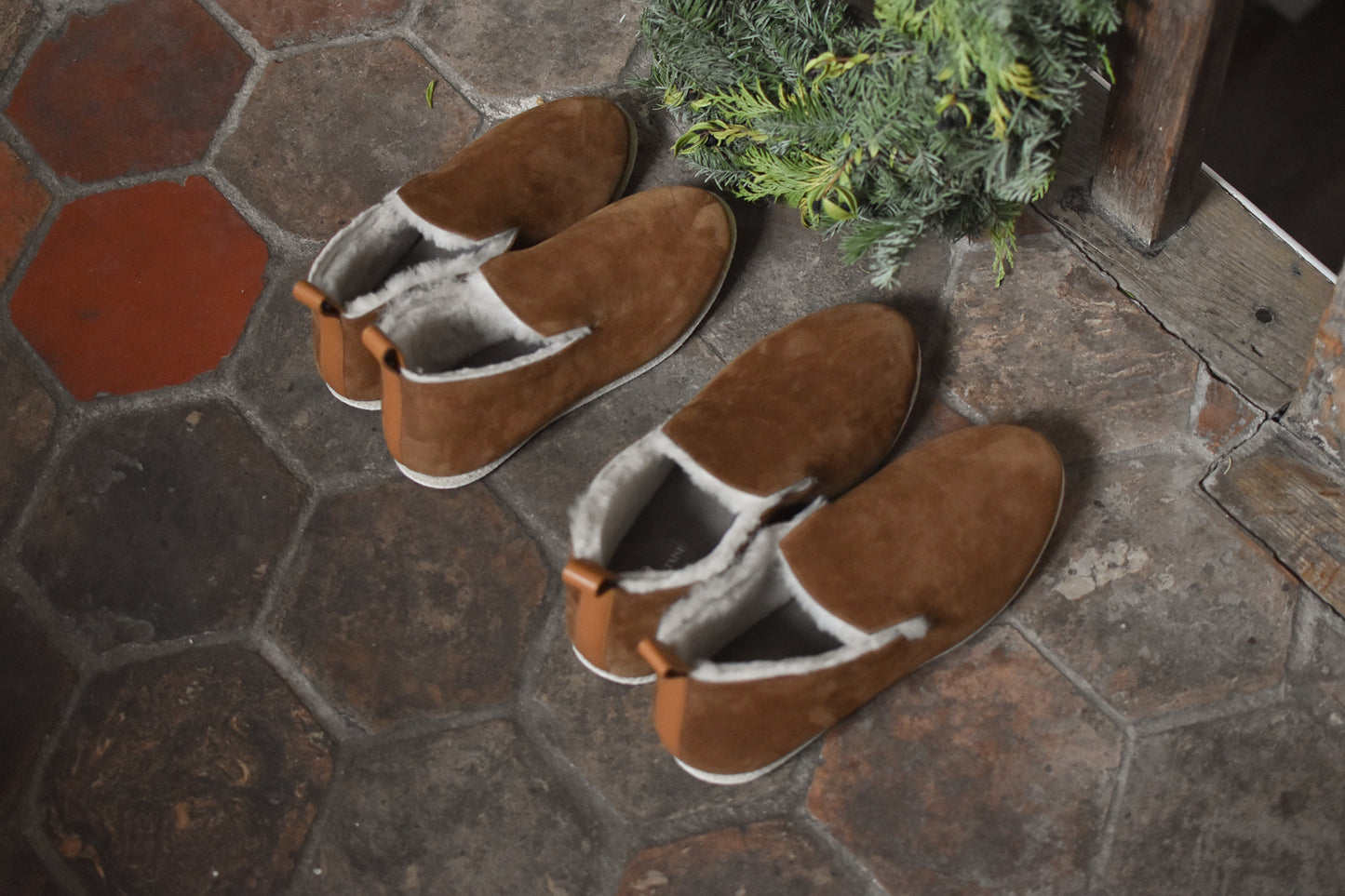 Charentaise Tcha - Cuir Nubuck Femme
