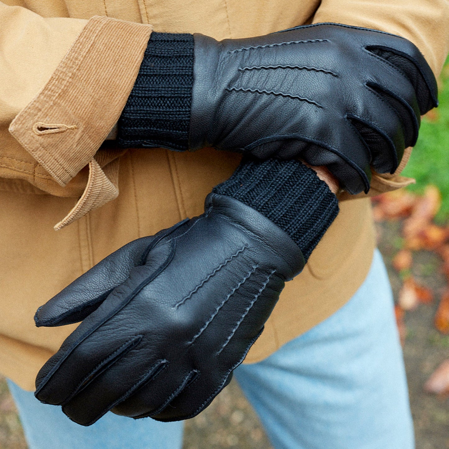 Les Gants Cuir Casual Homme